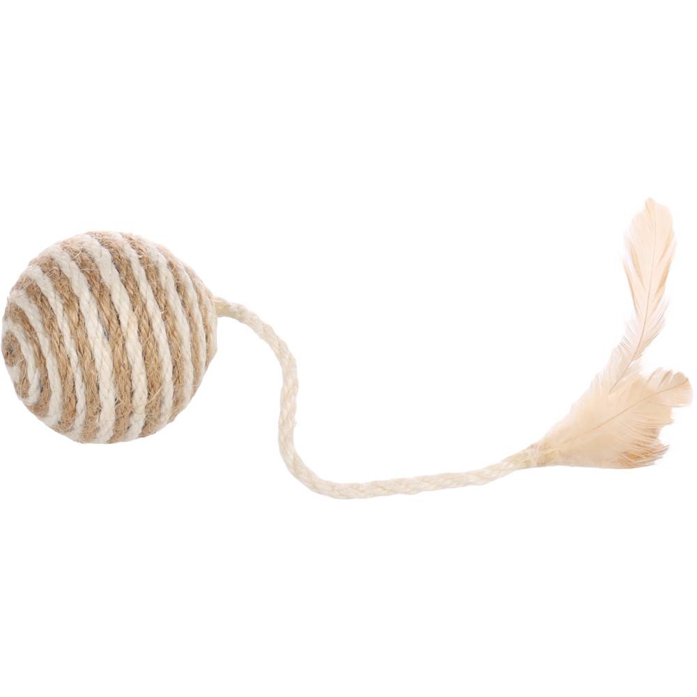 2 balles avec plume ø 6 cm x 22 cm jouet pour chat - Imagen 2