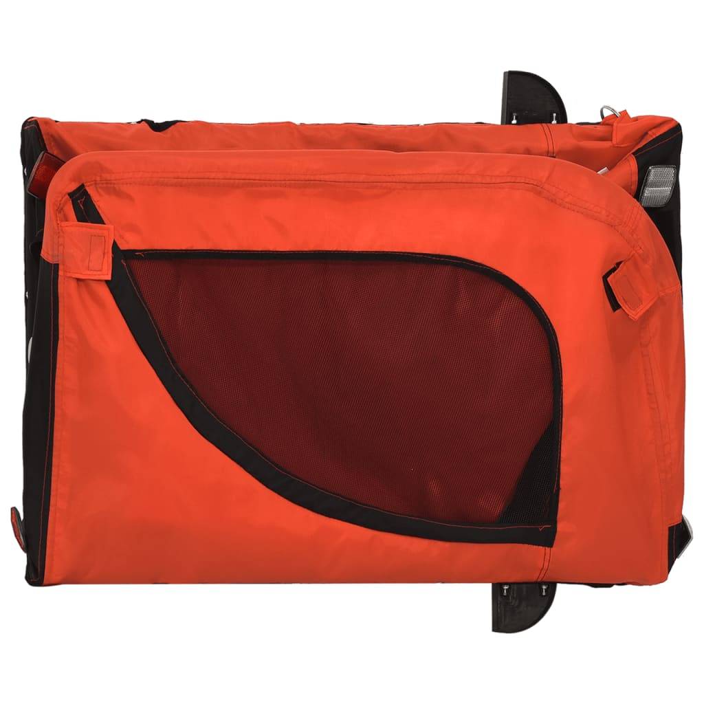 PANGIVO - Remorque de vélo pour animaux fer et tissu Oxford orange et noir 124 x 53 x 53 cm - PANGIVO - Image 8