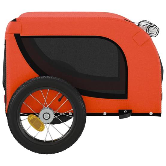 PANGIVO - Remorque de vélo pour animaux fer et tissu Oxford orange et noir 124 x 53 x 53 cm - PANGIVO - Image 6