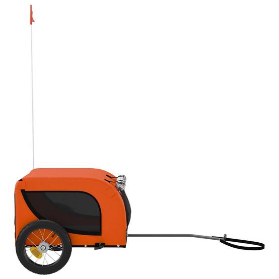 PANGIVO - Remorque de vélo pour animaux fer et tissu Oxford orange et noir 124 x 53 x 53 cm - PANGIVO - Image 5