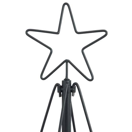 Grand sapin de Noël conique en acier support bois design Noir 180 cm – ComfortXL Outdoor Living - Image 7