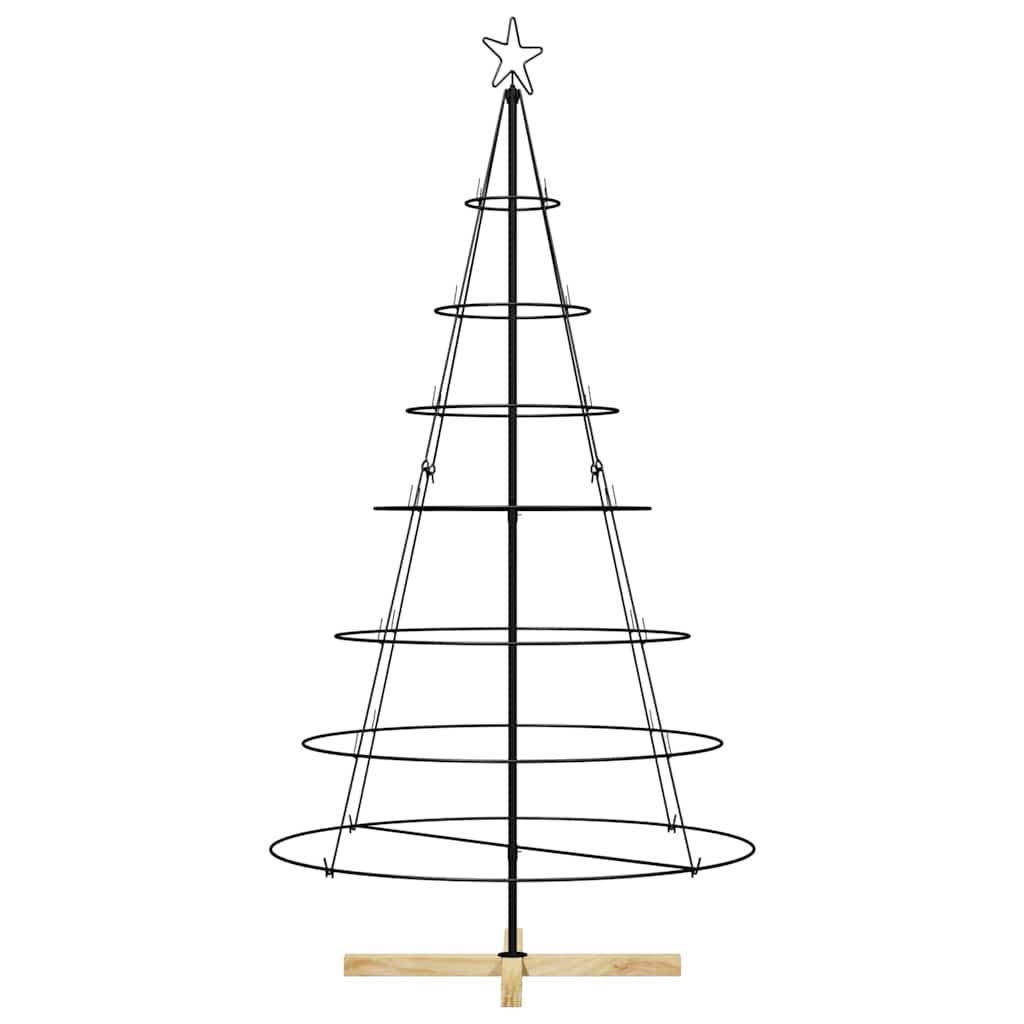 Grand sapin de Noël conique en acier support bois design Noir 180 cm – ComfortXL Outdoor Living - Image 6
