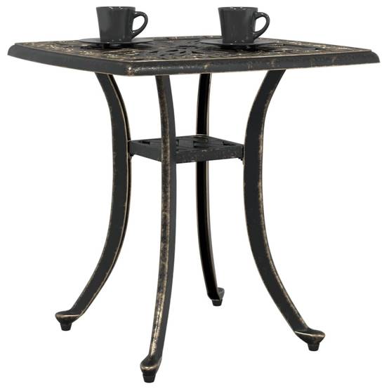Table de jardin aluminium coulé bronze 53 x 53 x 53 cm, Poids :4.55kg - PANGIVO - Image 4