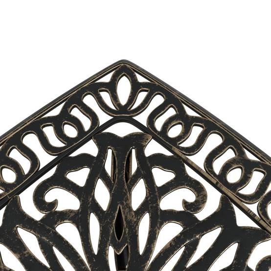 Table de jardin aluminium coulé bronze 53 x 53 x 53 cm, Poids :4.55kg - PANGIVO - Image 9