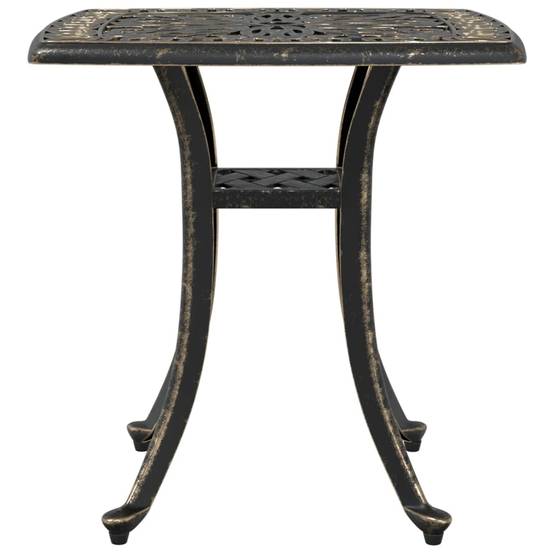 Table de jardin aluminium coulé bronze 53 x 53 x 53 cm, Poids :4.55kg - PANGIVO - Image 5