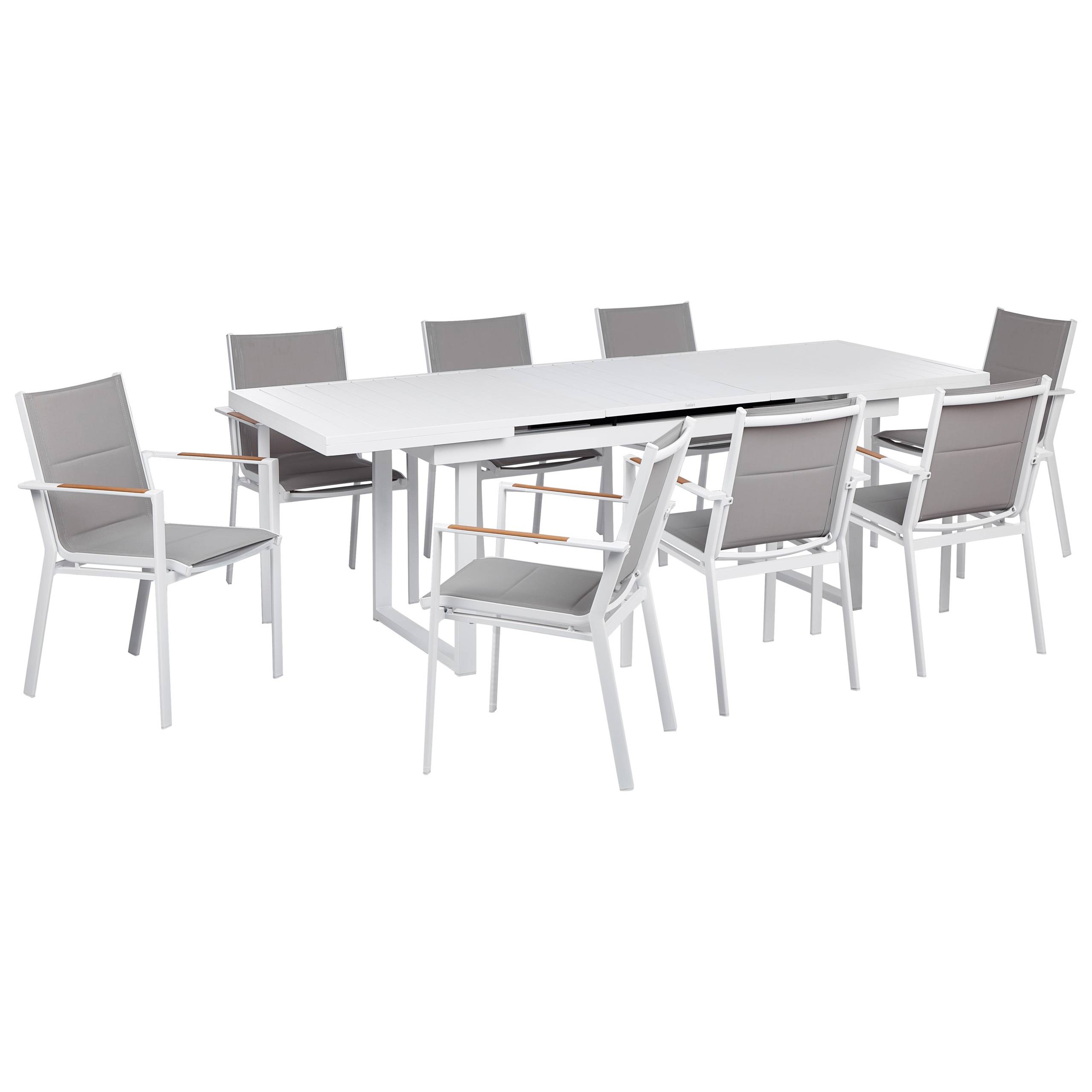 Beliani - Set de salle à manger, 8 Personnes Aluminium Gris VALCANETTO/BUSSETO - Beliani - Imagen 2