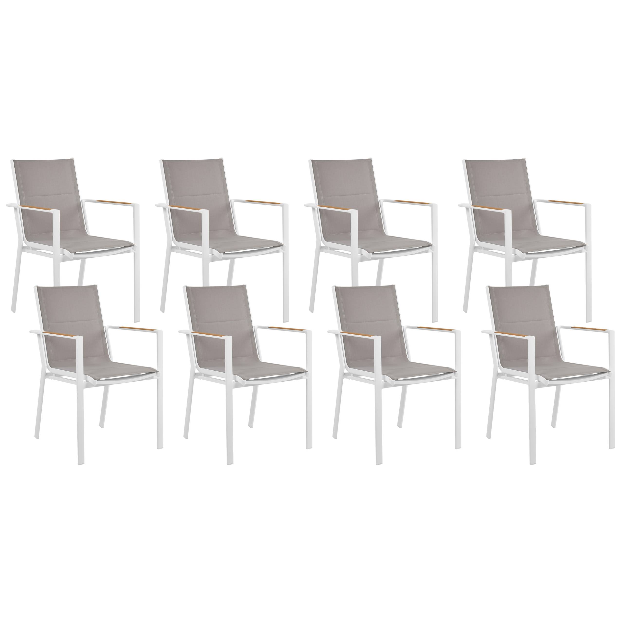 Beliani - Set de salle à manger, 8 Personnes Aluminium Gris VALCANETTO/BUSSETO - Beliani - Imagen 8