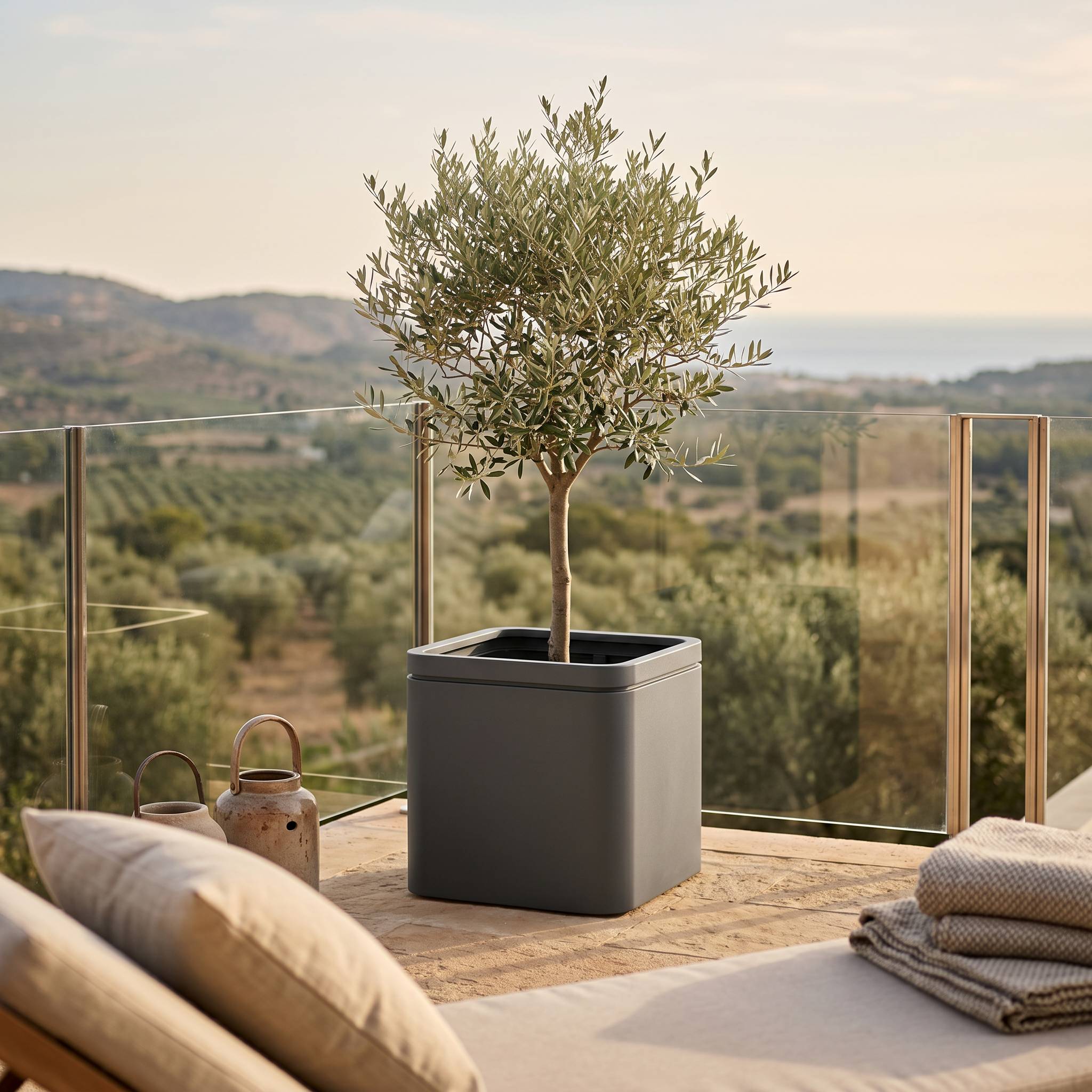 Pot INFINITY SQUARE 60x60cm anthracite - Image 2