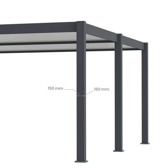 Direct Abris - Carport Aluminium 570 x 645 cm WESTON - 37 m2 - Hauteur : 255 - 2 Voitures - Abri Voiture Autoportant - Gouttière incluse - Image 10