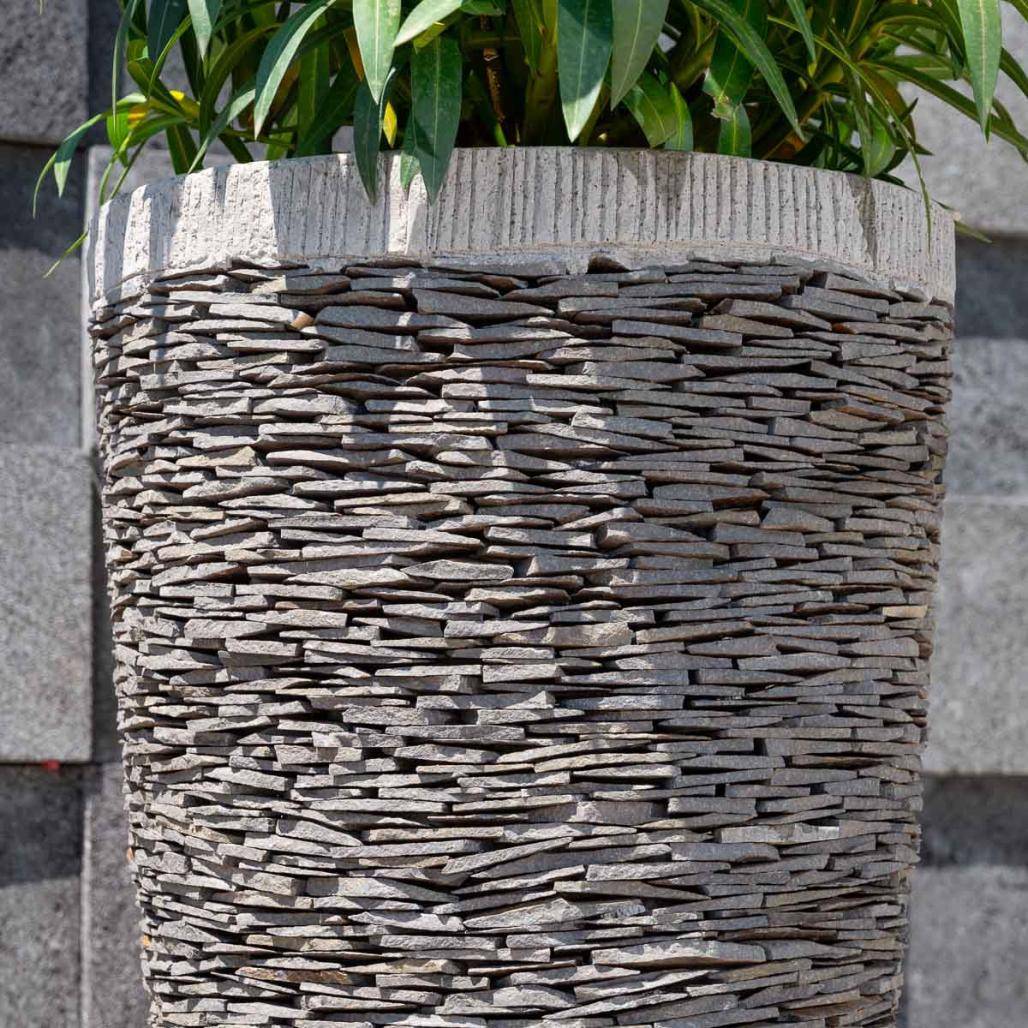 Jardinière en pierre ardoise conique 80 cm - Image 3