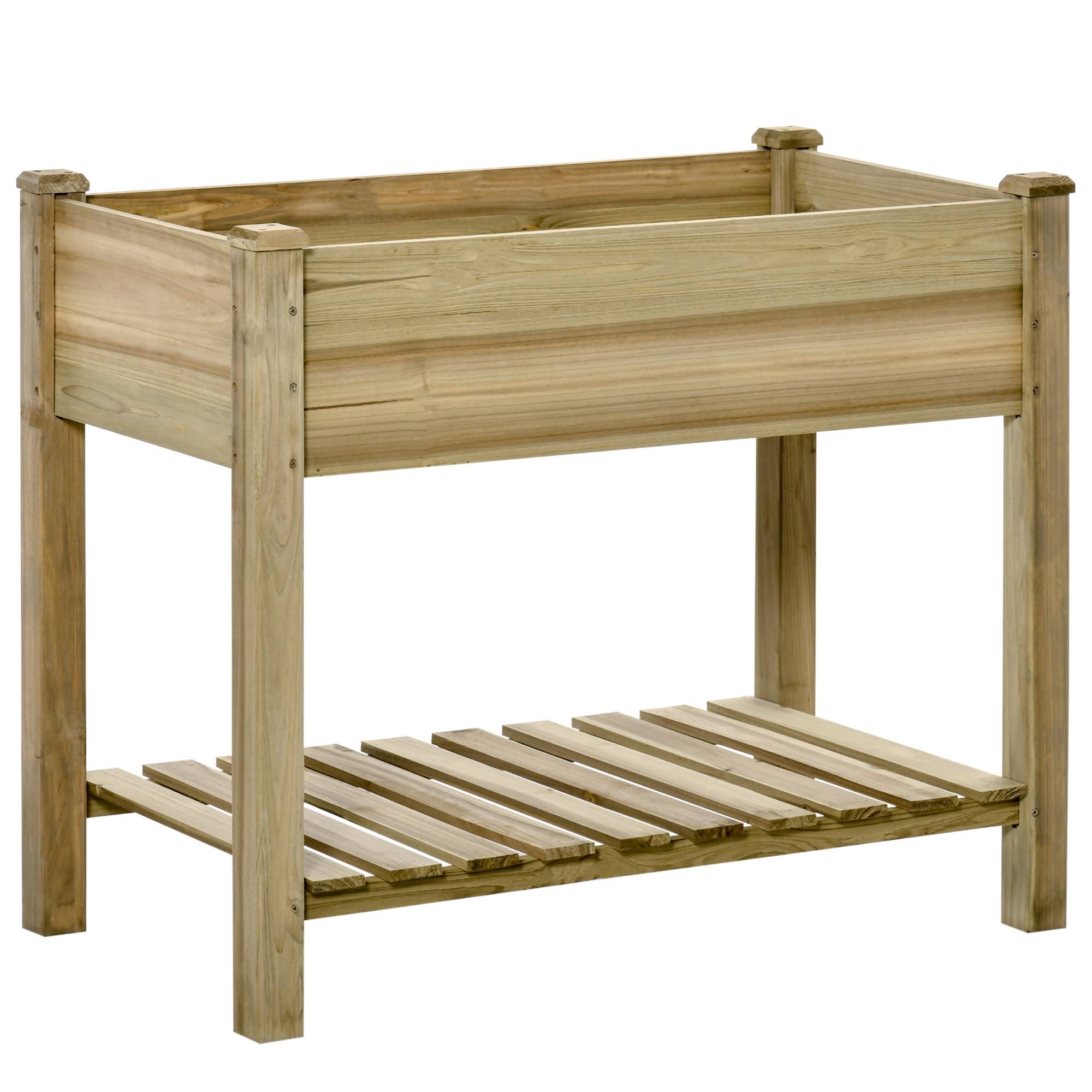 ComfortXL - Table de culture potager surélevée bois sapin autoclave balcon 91cm vert - ComfortXL Outdoor Living