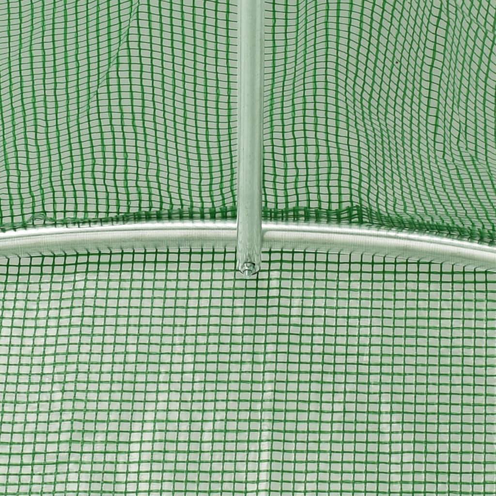 Serre Tunnel Jardin Acier Galvanisé 12m² Culture Potager Vert - ComfortXL Outdoor Living - Image 9
