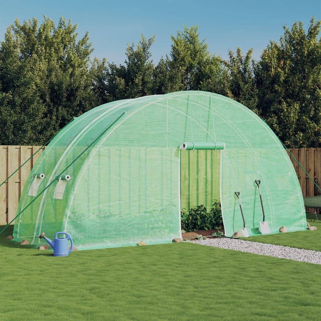 Serre Tunnel Jardin Acier Galvanisé 12m² Culture Potager Vert - ComfortXL Outdoor Living - Image 1