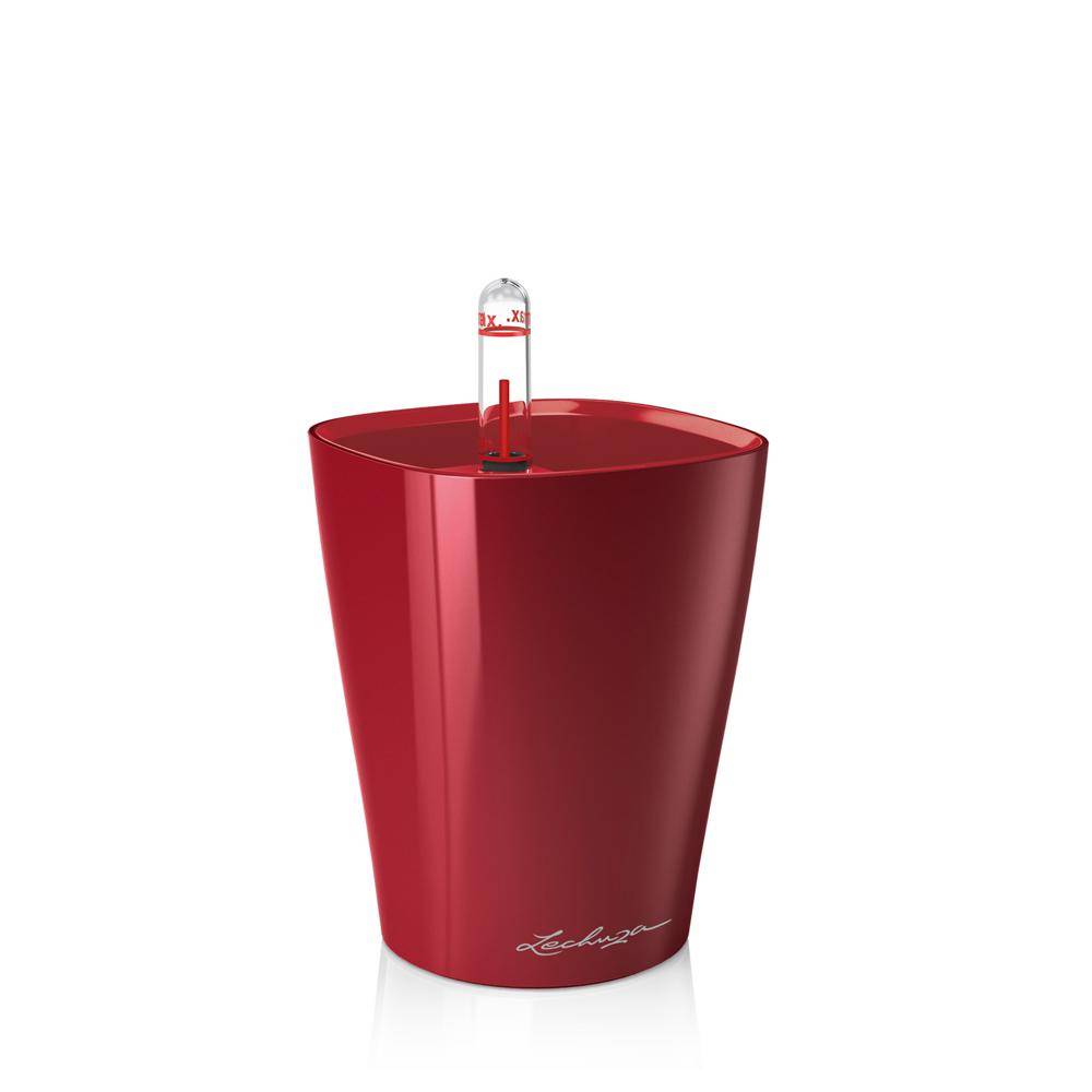 Lechuza - Pot de table Mini-Deltini - kit complet, rouge scarlet brillant Ø 10 x 13 cm Lechuza - Imagen 1