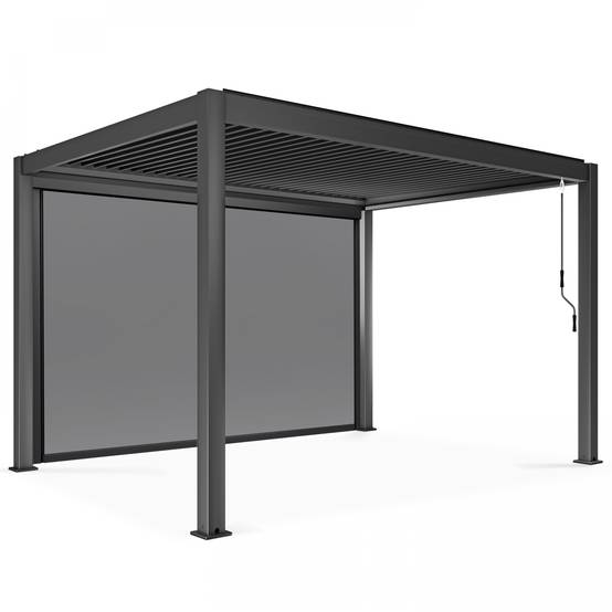 Oviala - Pergola bioclimatique 3x4m autoportée avec 1 store 3,73 x 2,34 m Athenes - Oviala - Image 2