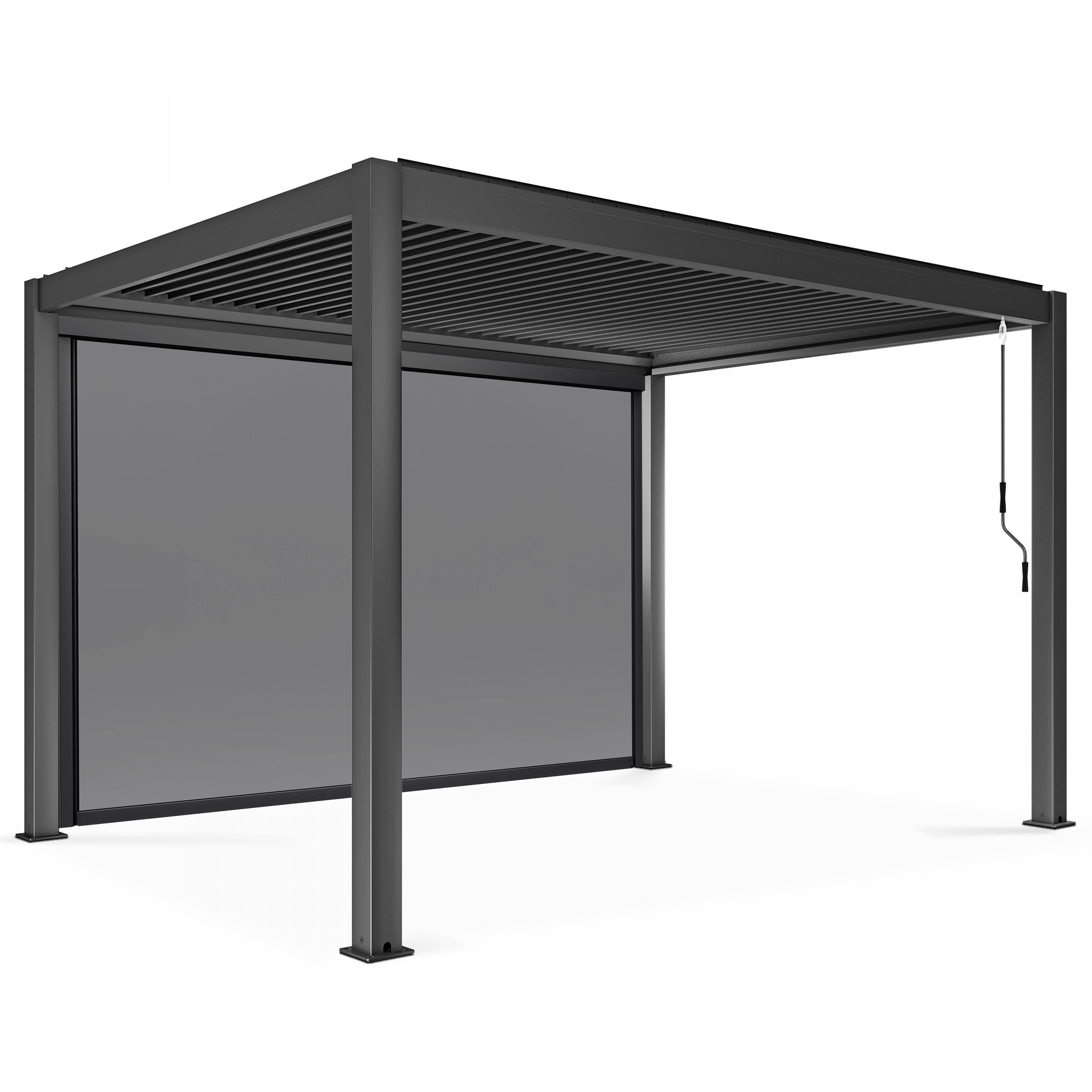 Oviala - Pergola bioclimatique 3x4m autoportée avec 1 store 3,73 x 2,34 m Athenes - Oviala - Image 2