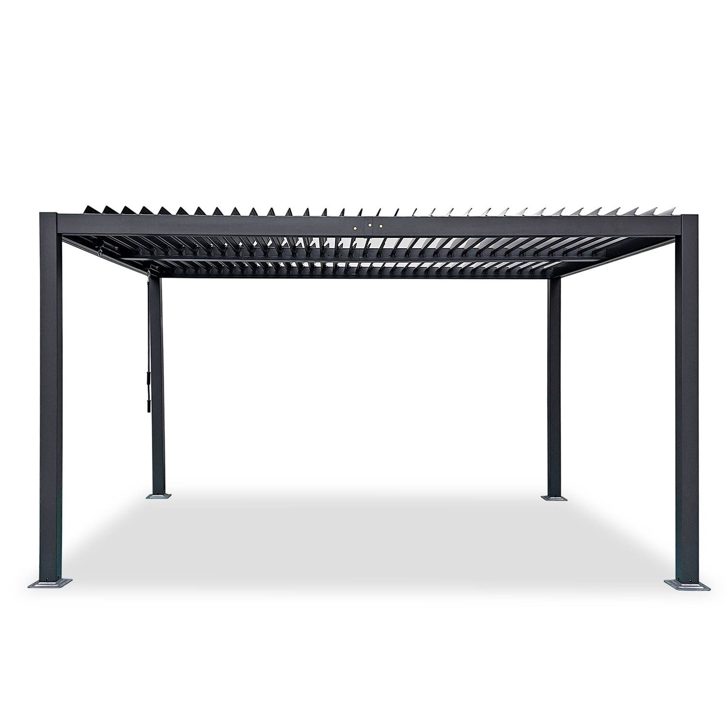 Autre - Tonnelle/Pergola bioclimatique lames orientables en aluminium 3x4m - Anthracite - BELAIR - Imagen 1
