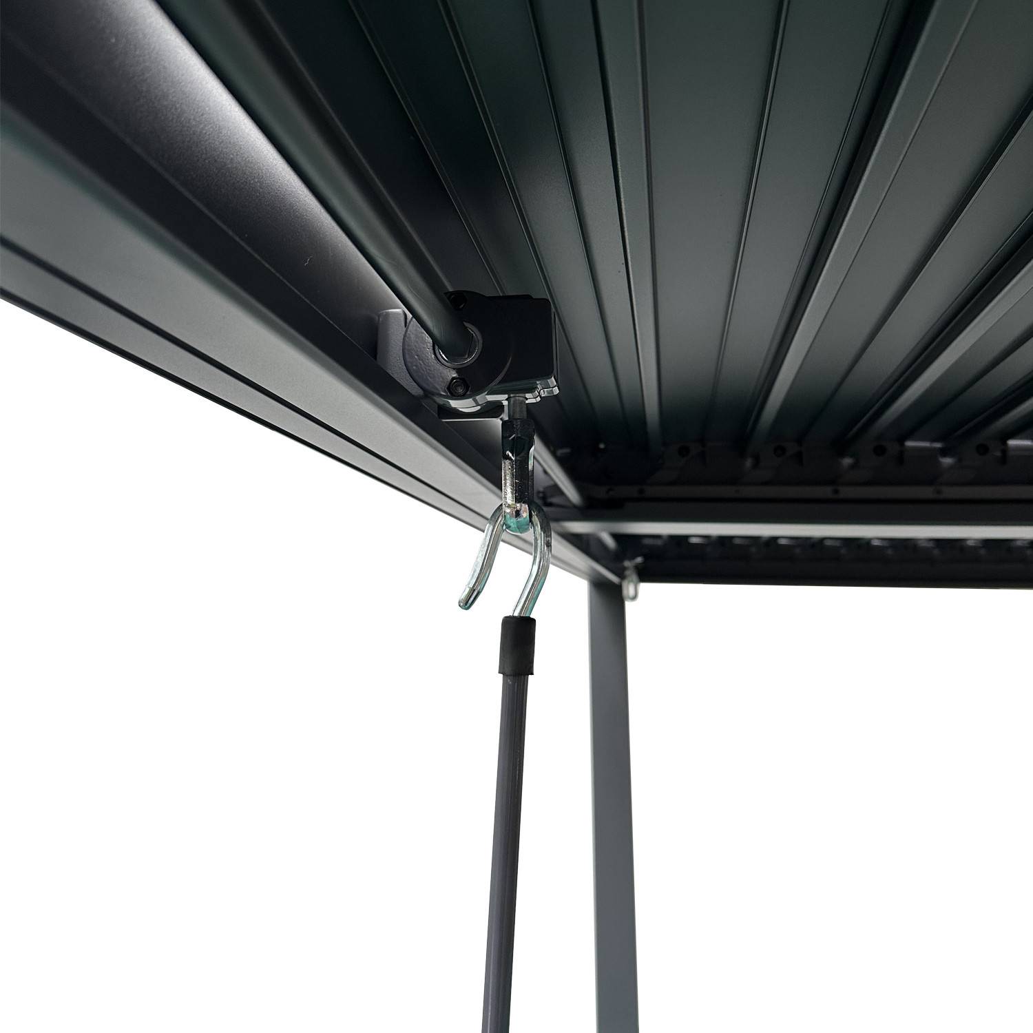 Autre - Tonnelle/Pergola bioclimatique lames orientables en aluminium 3x4m - Anthracite - BELAIR - Imagen 5