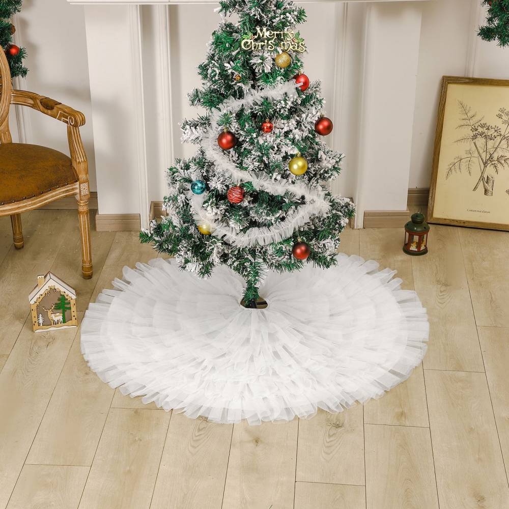 diamètre 120 cm jupe de sapin de Noël uni - Image 3