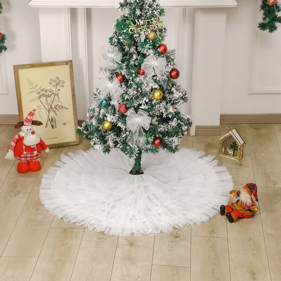 diamètre 120 cm jupe de sapin de Noël uni - Image 2