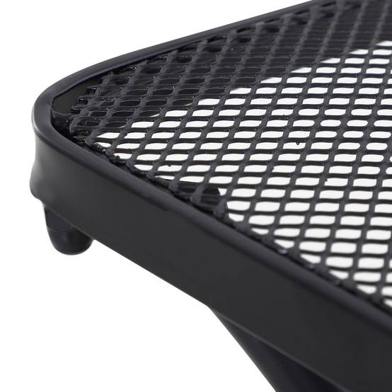 ComfortXL - Table basse carrée métal bistro pour petits espaces piètement arqué 45x45cm noir - ComfortXL Outdoor Living - Image 9