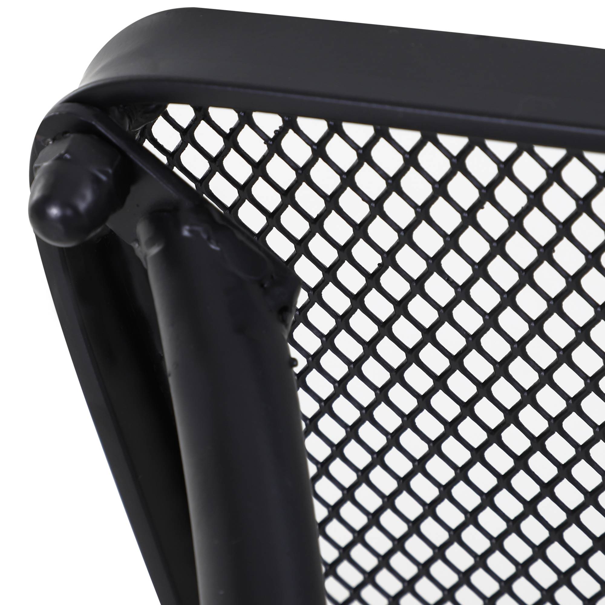 ComfortXL - Table basse carrée métal bistro pour petits espaces piètement arqué 45x45cm noir - ComfortXL Outdoor Living - Image 10