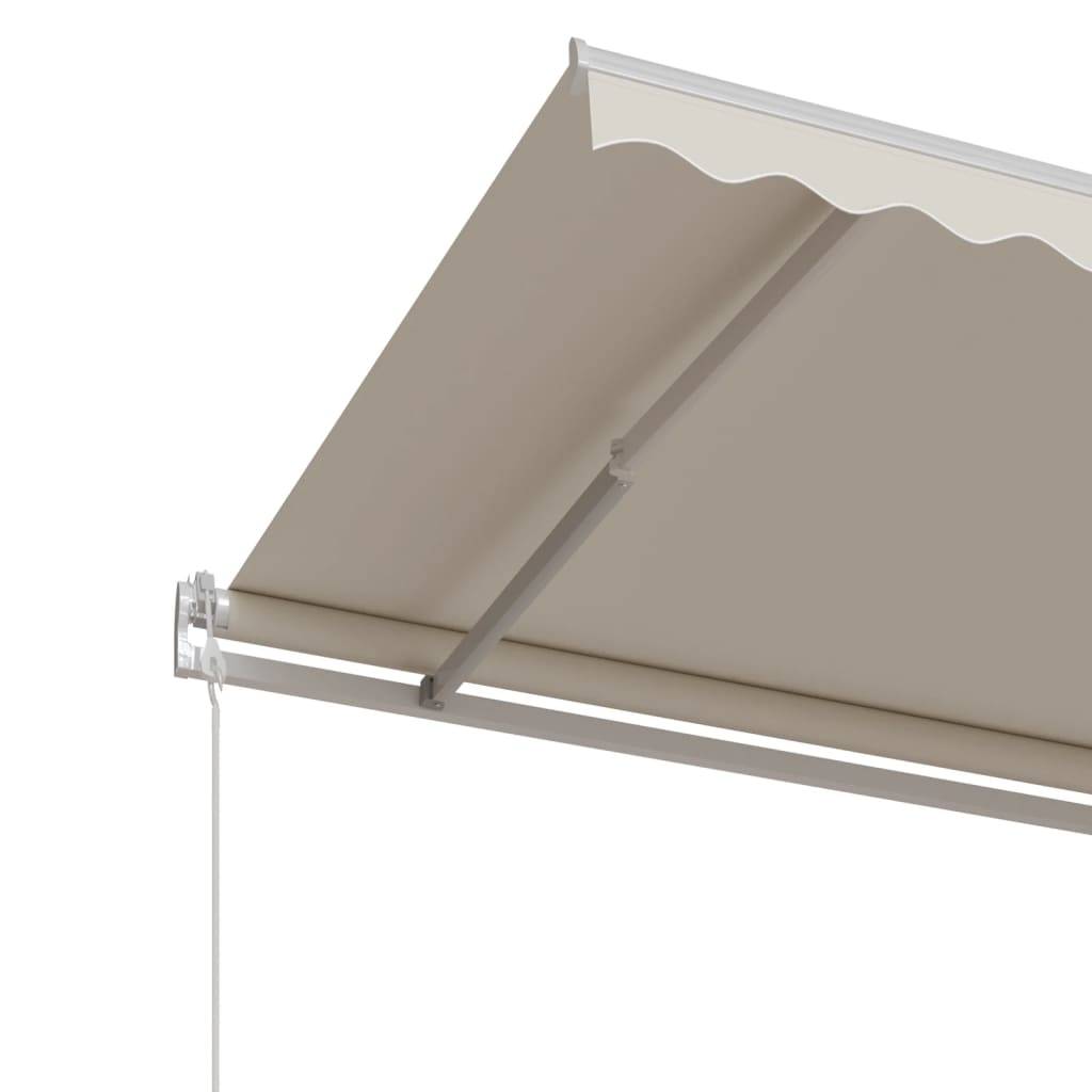 Store banne automatique aluminium terrasse jardin ombre réglable crème 500x350cm - ComfortXL Outdoor Living - Image 5