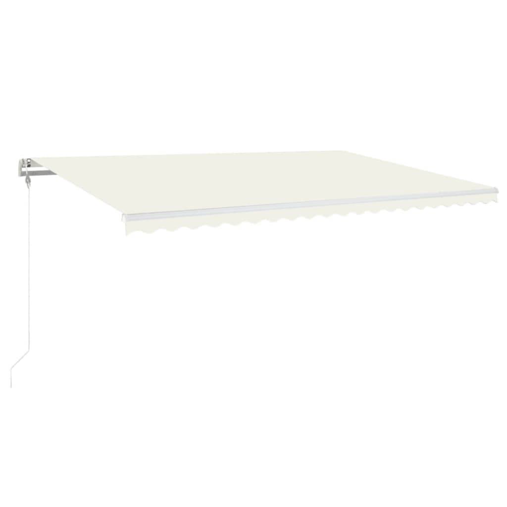 Store banne automatique aluminium terrasse jardin ombre réglable crème 500x350cm - ComfortXL Outdoor Living - Image 2