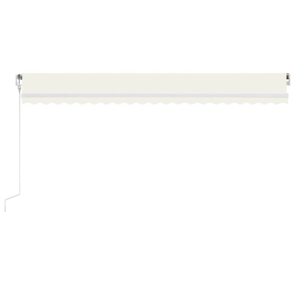 Store banne automatique aluminium terrasse jardin ombre réglable crème 500x350cm - ComfortXL Outdoor Living - Image 4