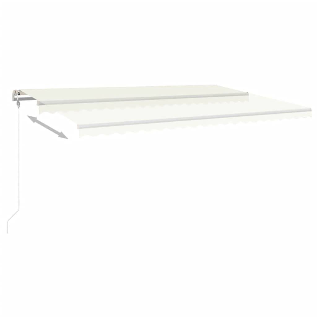 Store banne automatique aluminium terrasse jardin ombre réglable crème 500x350cm - ComfortXL Outdoor Living - Image 3