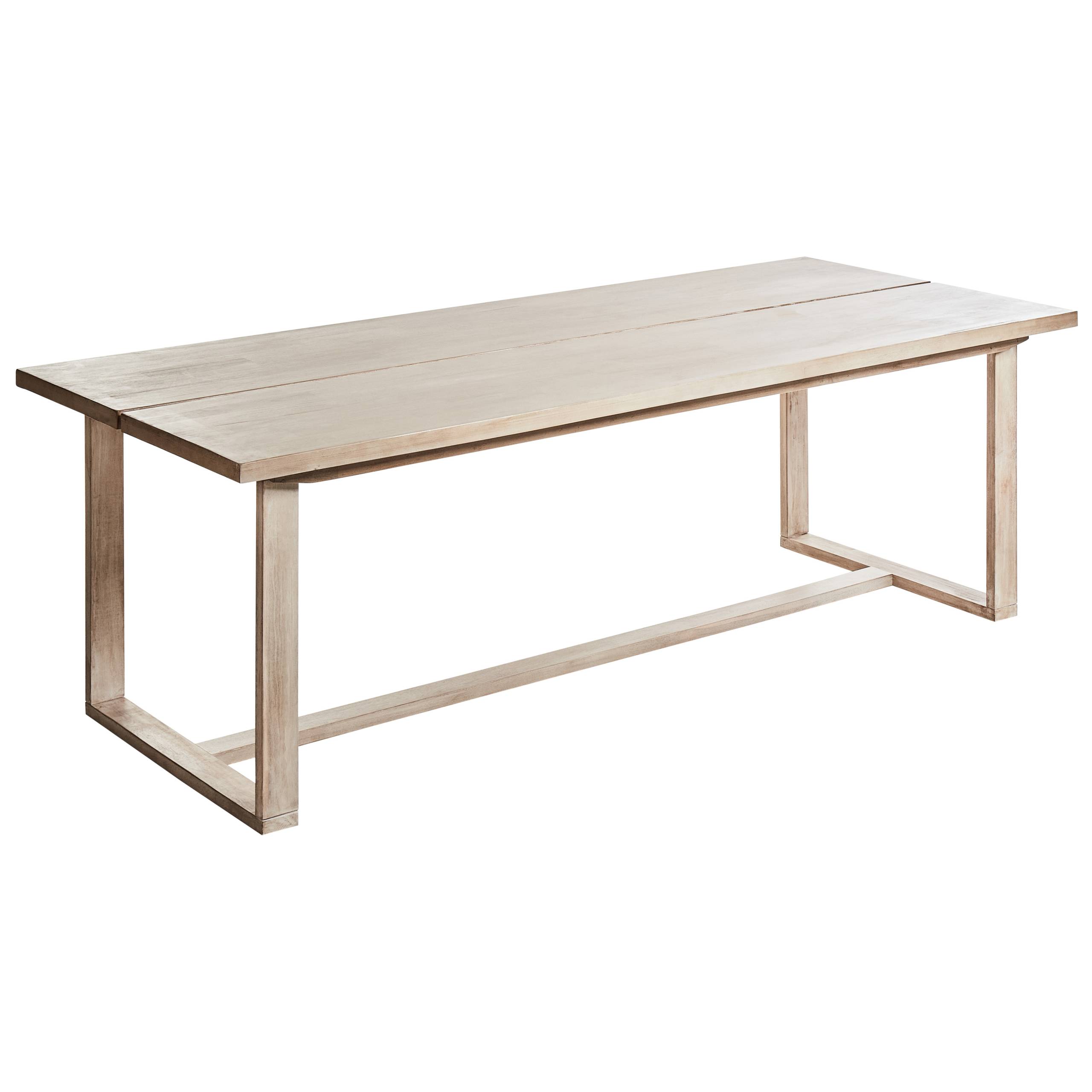 Set de salle à manger, 6 Personnes Acacia Blanc cassé AZZANELLO - Beliani - Image 7