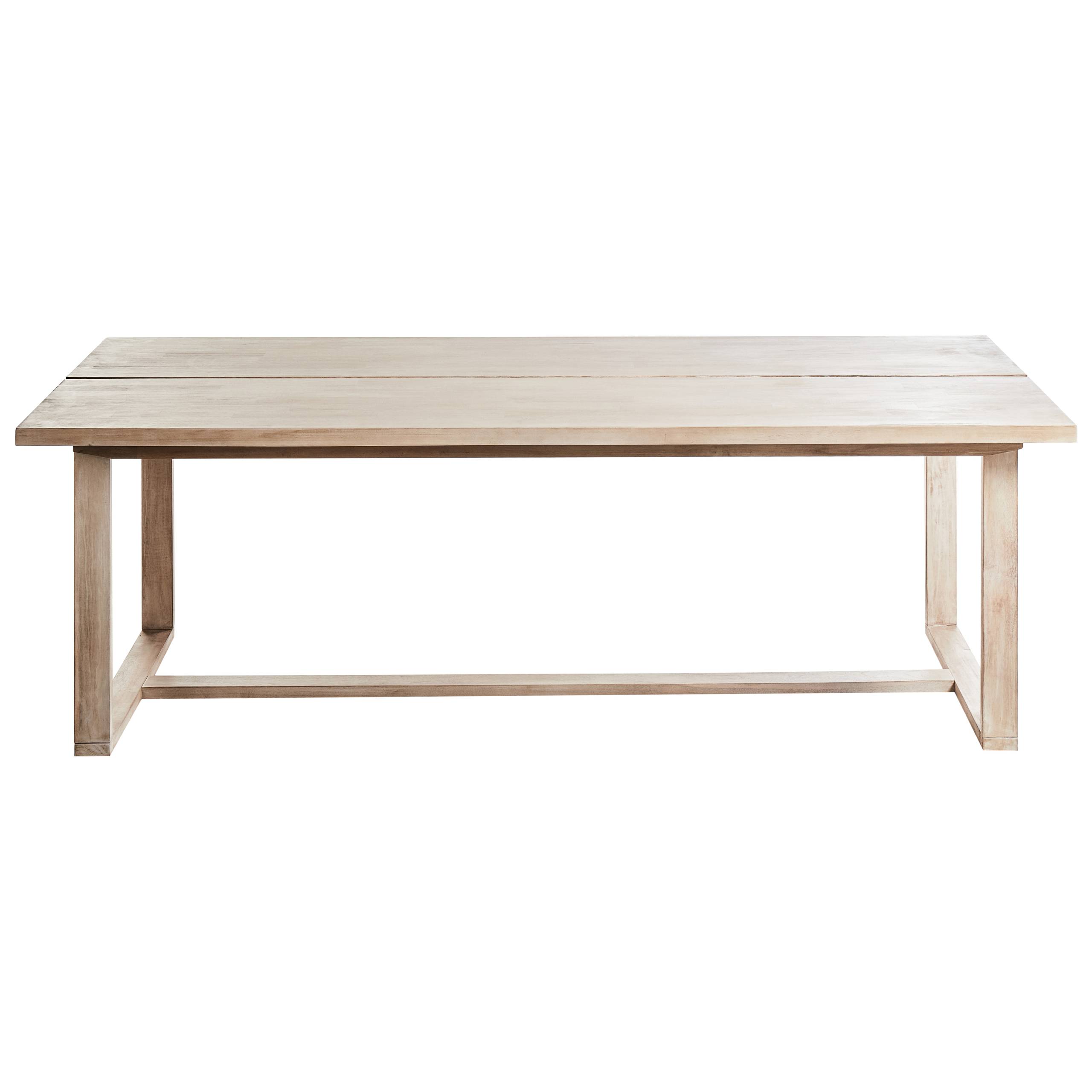 Set de salle à manger, 6 Personnes Acacia Blanc cassé AZZANELLO - Beliani - Image 8