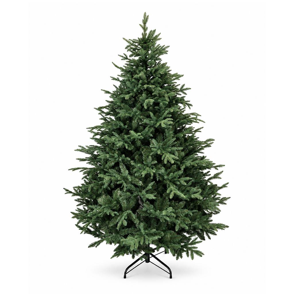 Sapin de Noël artificiel réaliste en PE/PVC 210 cm - Épicéa de Serbie - Little Grove - Image 1