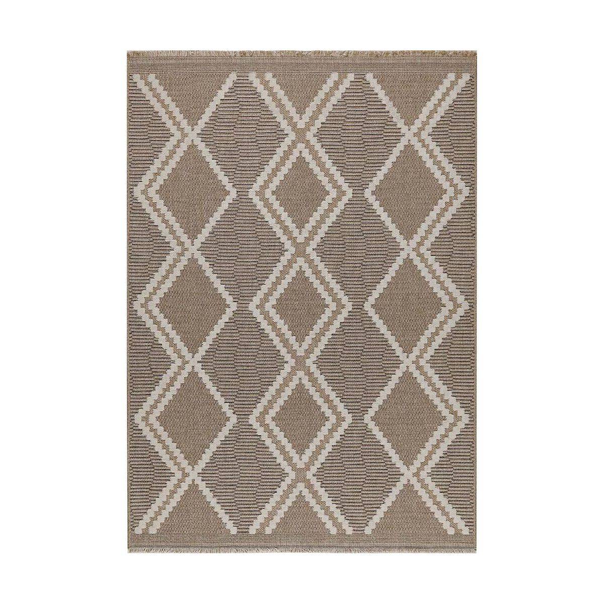 Jardindeco - Tapis intérieur extérieur aspect jute marron Tijuana 9048 180 x 67 cm - Imagen 1