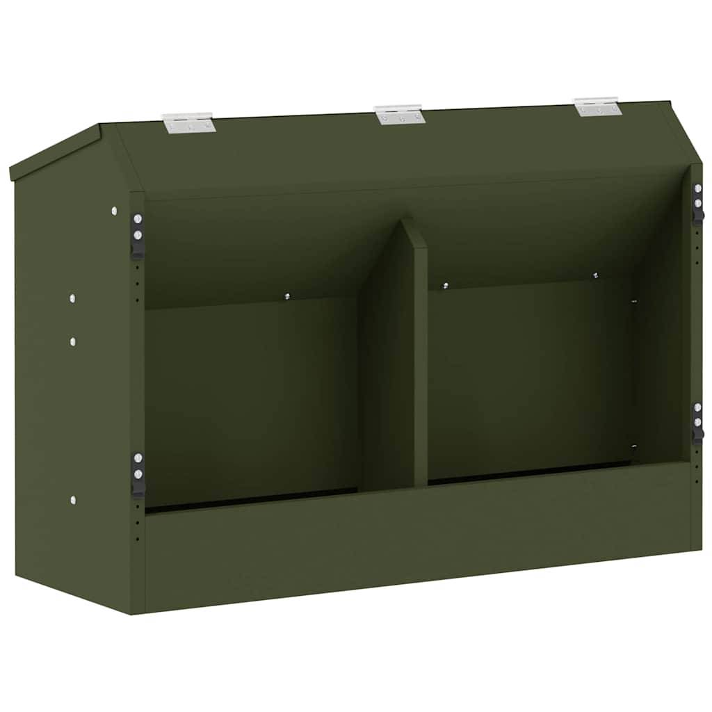 Mangeoire Trémie Lapin Métal 6kg Grande Autonomie Vert Olive - ComfortXL Outdoor Living - Image 2