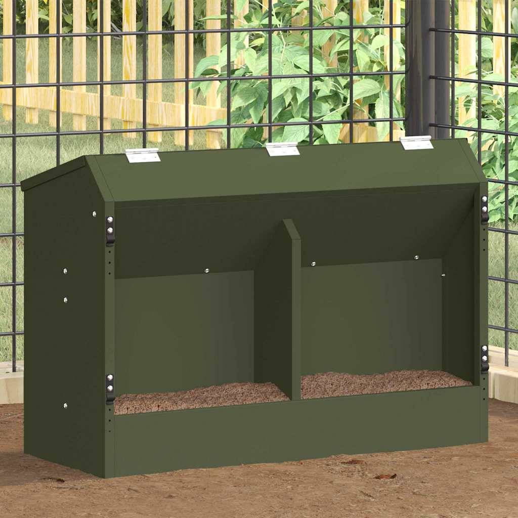 Mangeoire Trémie Lapin Métal 6kg Grande Autonomie Vert Olive - ComfortXL Outdoor Living - Image 1