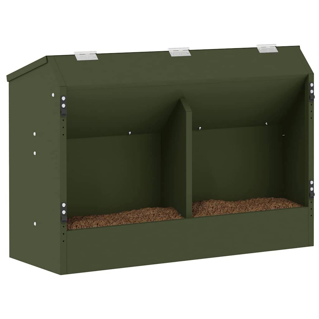 Mangeoire Trémie Lapin Métal 6kg Grande Autonomie Vert Olive - ComfortXL Outdoor Living - Image 3