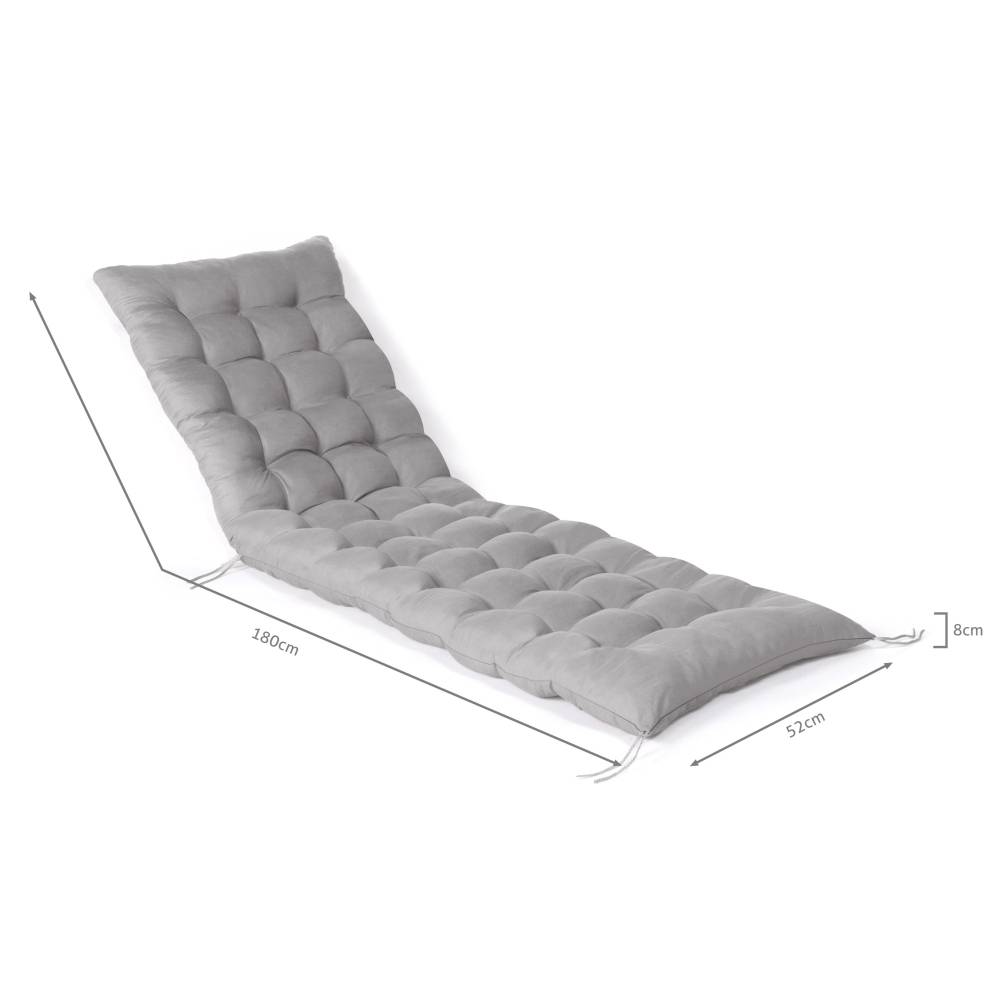 Terre Jardin - Coussin universel pour bain de soleil gris lot de 2 - TERRE JARDIN - Image 8