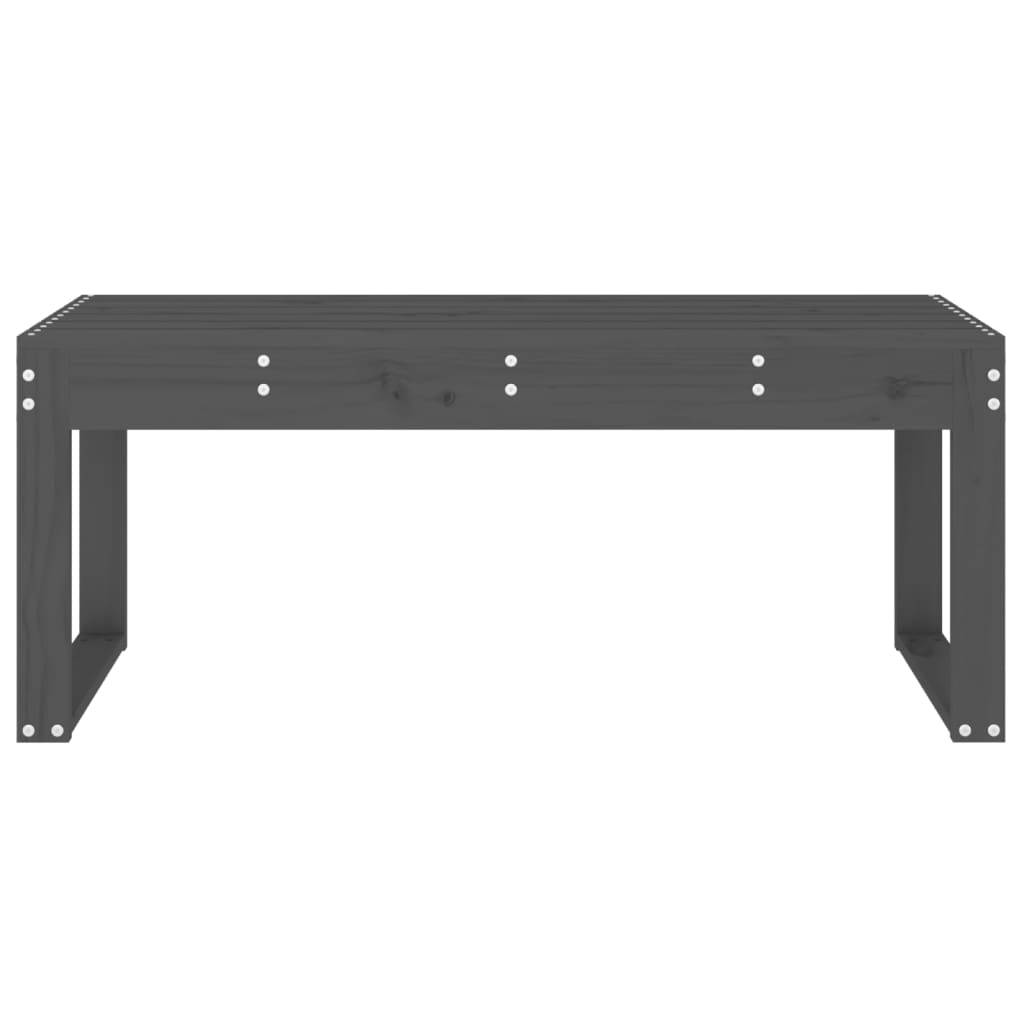 Maison Chic - Banc de jardin - Banc d'extérieur - Banquette gris 110x38x45 cm bois massif de pin - Imagen 3