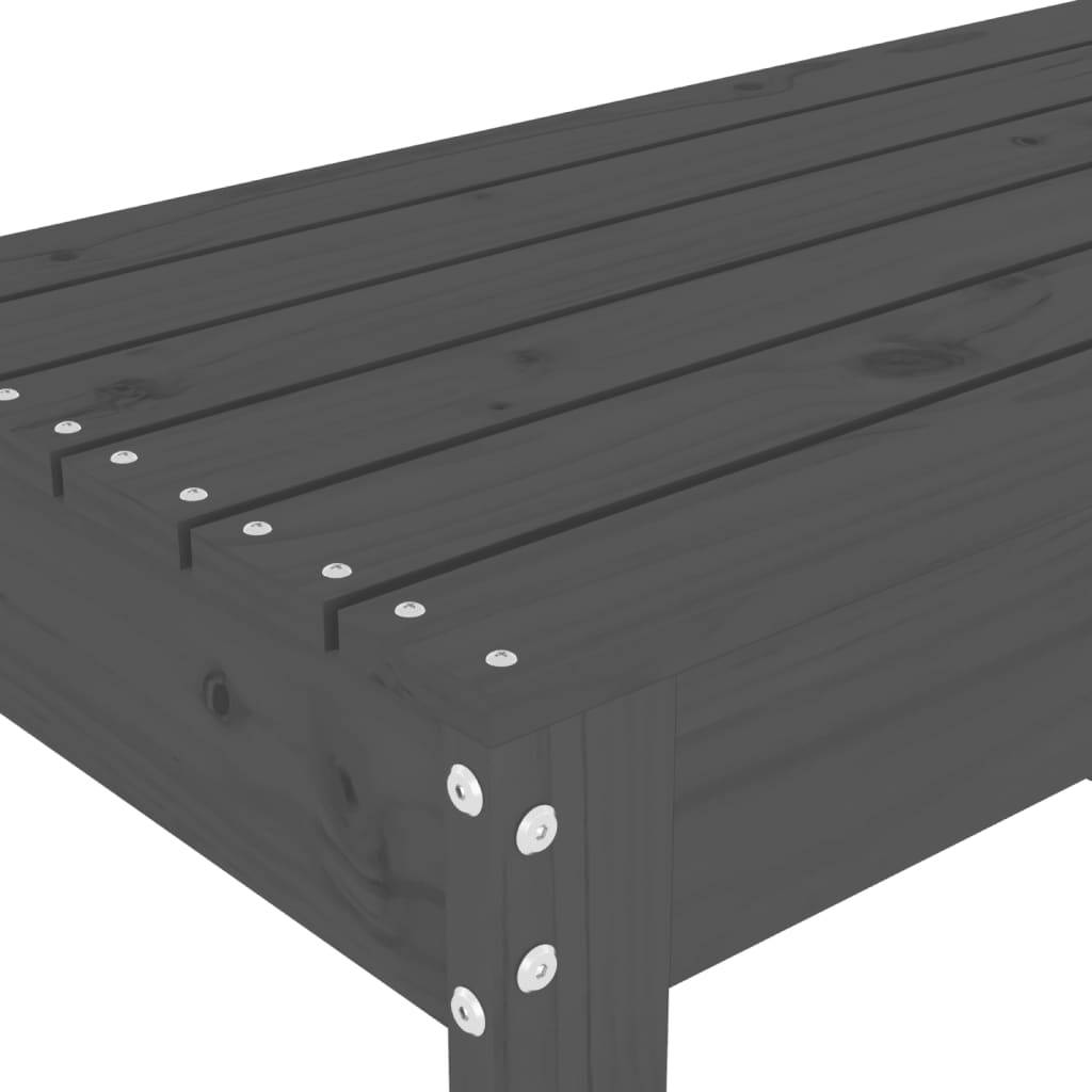 Maison Chic - Banc de jardin - Banc d'extérieur - Banquette gris 110x38x45 cm bois massif de pin - Imagen 6