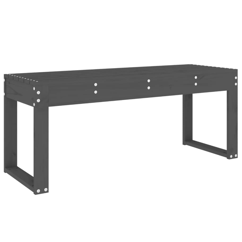 Maison Chic - Banc de jardin - Banc d'extérieur - Banquette gris 110x38x45 cm bois massif de pin - Imagen 5