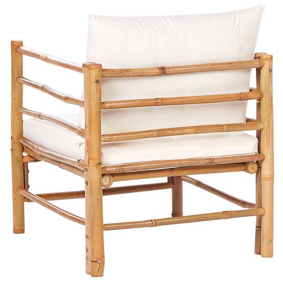 Fauteuil Bambou Blanc cassé CERRETO - Beliani - Image 4