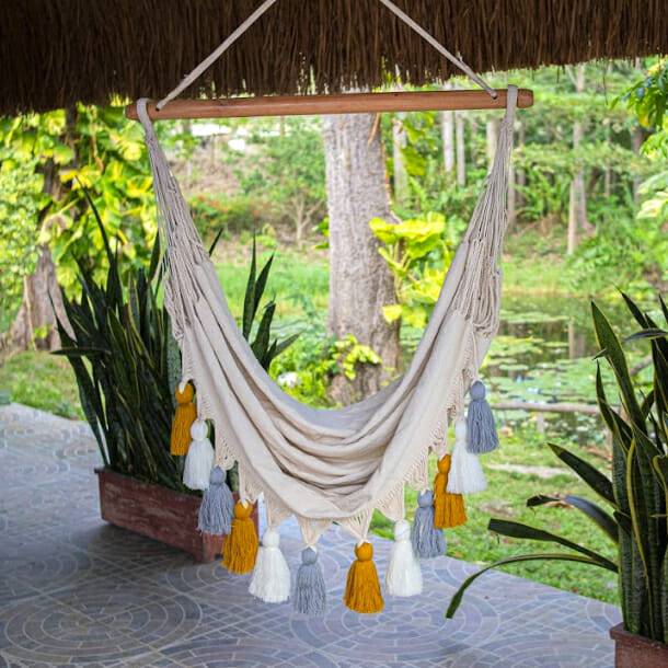 Hamac Del Sol - Hamac Chaise Tunja XL Pompon- Hamac del Sol - Imagen 2