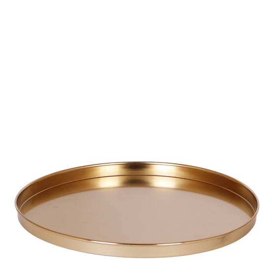 Plateau rond doré Ø30cm - Image 1