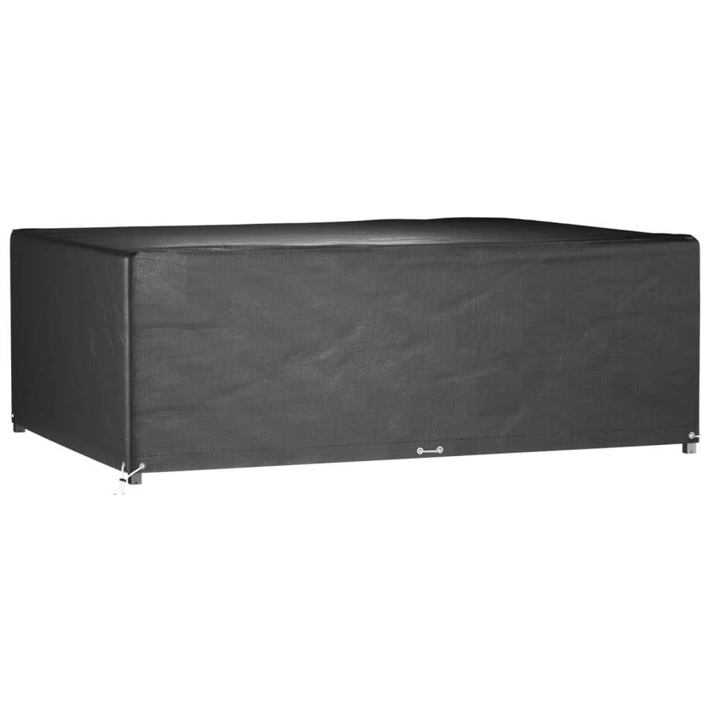Lot de 2 Housses de Protection PE pour Grande Table de Jardin Imperméable Anti-UV Noir 230x165x80 cm – ComfortXL Outdoor Living - Image 3