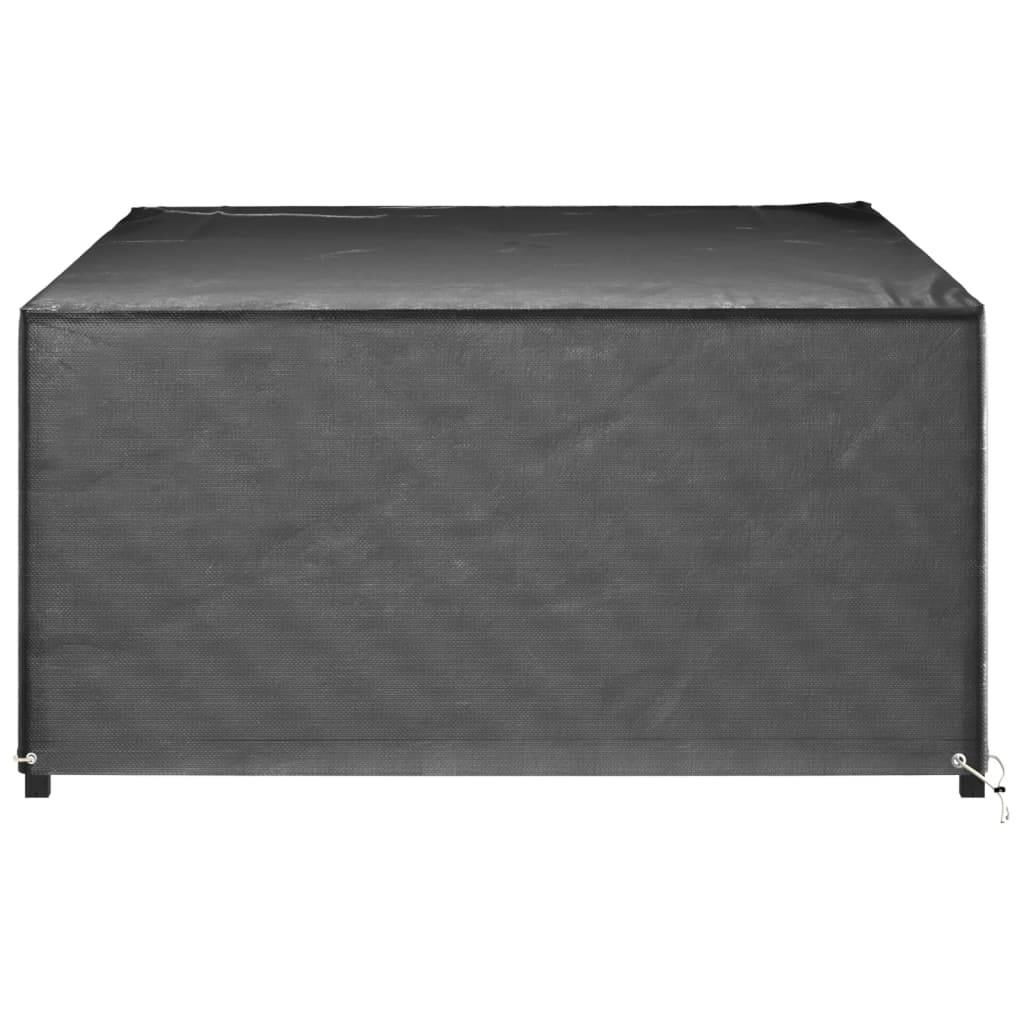 Lot de 2 Housses de Protection PE pour Grande Table de Jardin Imperméable Anti-UV Noir 230x165x80 cm – ComfortXL Outdoor Living - Image 5