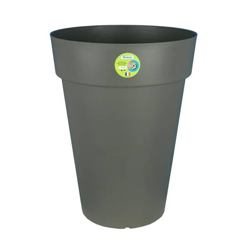 Riviera - Riviera Pot De Fleurs Soleilla - Rond - O 50 X 66 Cm - Gris Paillete - Image 1