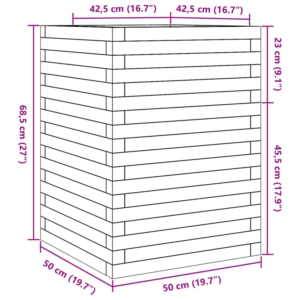 Maison Chic - Jardinière, Bac à fleurs, Pot de fleurs 50x50x68,5 cm bois de pin massif - Imagen 10