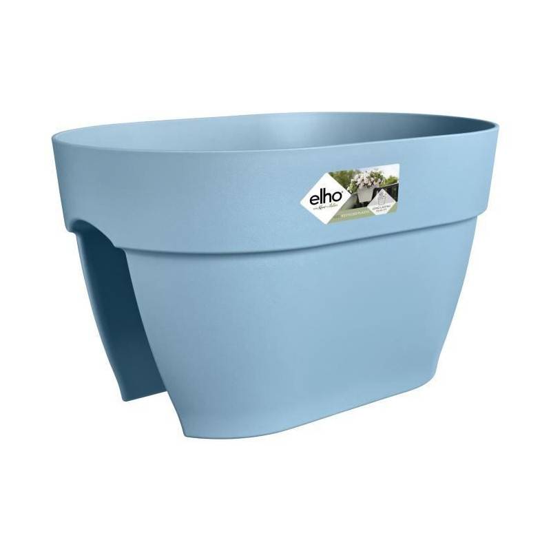 Elho - Elho - Pot De Fleurs -  Vibia Campana Flower Bridge 40 - Bleu Vintage - Balcon Exterieur - L 26 X W 39 X H 22 Cm - Imagen 1