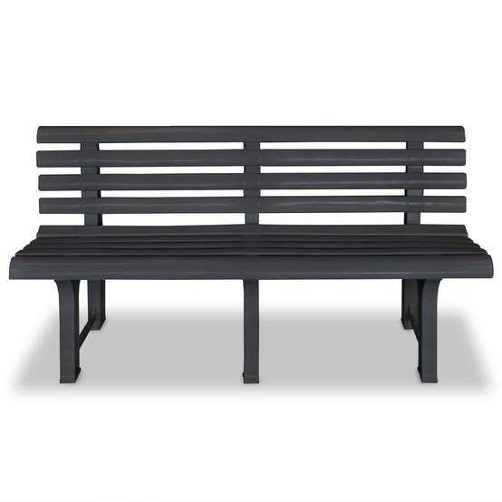 PANGIVO - Banc de jardin plastique anthracite 145.5 x 49 x 74 cm - PANGIVO - Image 2